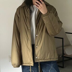 OAK + FORT Green Oversized Jacket